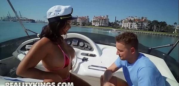  Busty Latina (Rose Monroe) Plowed On A Boat Sexy Milf (Alexis Fawx) Fucked On Couch - Realitykings